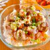 〖レンジ1分〗ミートボール10個！とろ〜りチーズの満足丼