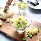 イタリアンおつまみ！枝豆とじゃがいものパルミジャーノ和え