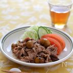 甘栗と豚肉のしょうが炒め