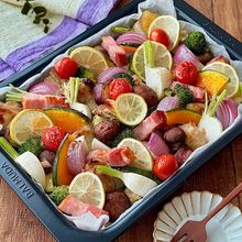 パーティーやおもてなしにも♩鶏肉と野菜のぎゅうぎゅう焼き