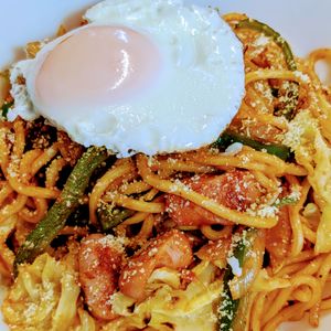 まゆのの作ってみた!投稿(焼きそばナポリタン風)