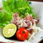 割き鰹のお刺身