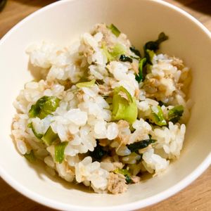 ゆかりの作ってみた!投稿(やみつきになるおいしさ！ツナ缶と小松菜の混ぜごはん)