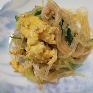 1バーバミーの作ってみた!投稿(10分で味しみ抜群♪抱えて食べたい♪『春雨のごちそうサラダ』)