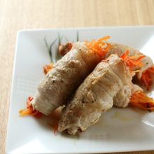 千切り野菜のくるくる肉巻き