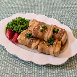 𝔂𝓾𝓶𝓲🍓の作ってみた!投稿(もっちり~豆腐のあまから肉巻き)