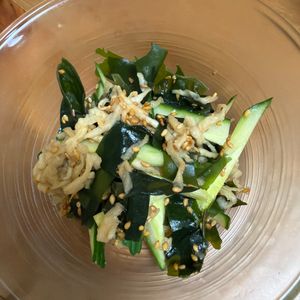 wanの作ってみた!投稿(切り干し大根ときゅうりとわかめの旨ぽん中華風サラダ)