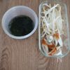 レンチン3分♪わかめもやしちくわの甘辛おひたしの下準備