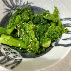 えみりーの作ってみた!投稿(レンジで簡単！菜の花のナムル)