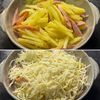 子どもも喜ぶ♡【細切りポテトとウインナーのチーズ焼き】の工程3
