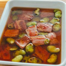 【そら豆とベーコンのだし浸し】旨みあふれるっ！