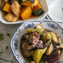〈シャトルシェフ〉同時2品！夏野菜煮浸し&かぼちゃのきつね煮