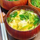 【三つ葉たっぷり ふわたま和風スープ】ふわっと優しい味わい♡