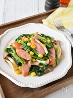 ほうれん草とウインナーのバター醤油ソテー