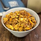 【てりたまそぼろご飯】肉と卵でガッツリ飯