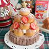 材料4つ 簡単プチシュークリスマスツリーの工程3
