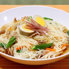 オクラ入りぶっかけ素麺