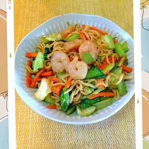 チョロリスの作ってみた!投稿(【上海風焼きそば】ぷりぷり海老の絶品焼きそば♡やみつきな味◎)