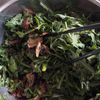 春菊と舞茸のベーコンの冬のサラダの工程5