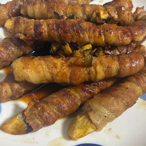 にゃんこまぁむの作ってみた!投稿(照りも美味しい「茄子の豚肉巻き焼き」)