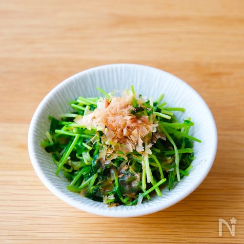 レンジで簡単♪豆苗のめんつゆ和え