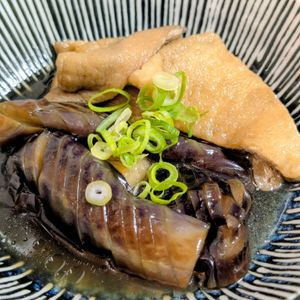 まゆのの作ってみた!投稿(とろとろ秋なすと油揚げの♪たっぷりあま～いお出汁の煮浸し🤩)