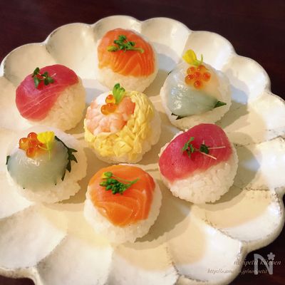 <ひなまつり>簡単♡かわいい手まり寿司♡
