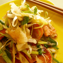 【233kcal】ポカポカ代謝アップ♪時鮭の香味野菜和え♪