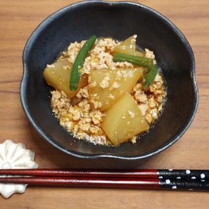 ゆの作ってみた!投稿(ほっこりおかず♡大根のそぼろ煮)