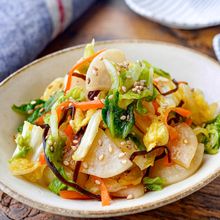 ポリ袋で簡単！すぐに食べれる【白菜ごま昆布和え】お漬物風♡