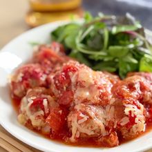 オーブンにおまかせ🍅『トマト煮込みミートボール』