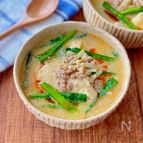 もやしと豆腐たっぷり♩コクうま豆乳担々スープ