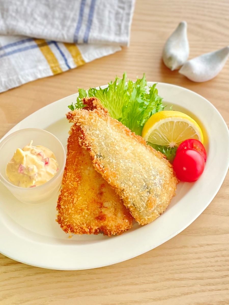 さくさく香ばしい チーズ風味のアジフライ レシピサイトnadia