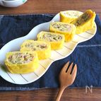 【卵焼き】お弁当に◎オリーブとベーコンのチーズオムレツ風