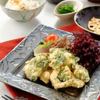 お弁当にも☆鶏胸肉のノリ塩卵白天！