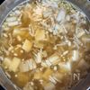 鶏ひき肉と豆腐のとろうま海苔スープの工程3