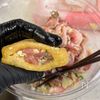 もちっととろーり♬豚こまチーズの油揚げ包み焼き♬の工程2