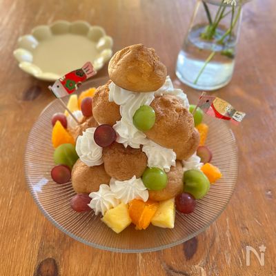 こどもの日シュークリームタワー