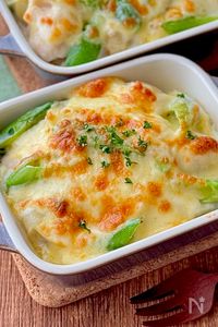 鶏ささみと春野菜の和風グラタン