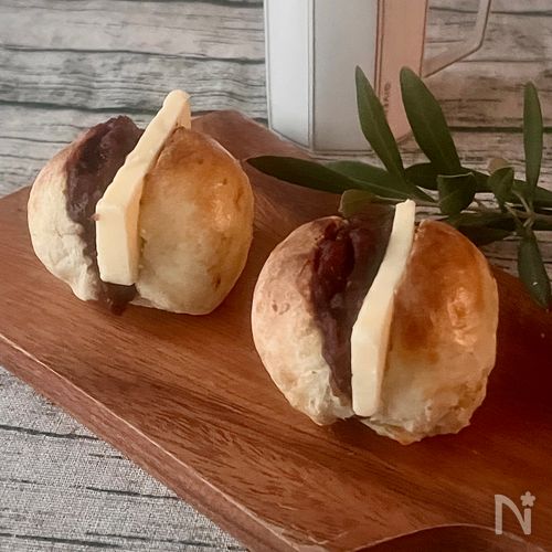 食べたい時に、容器でまぜまぜ🌀『あんバターパン』
