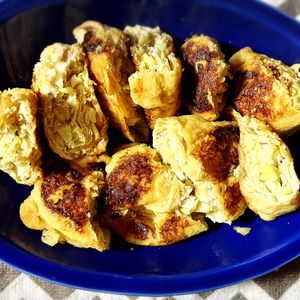 チョビの助の作ってみた!投稿(鶏ひき肉としその油揚げの包み焼き)