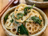 レンジで3分《蓮根と大葉♡さっぱり胡麻和え》