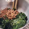ふわふわとろとろモロヘイヤ納豆の工程1
