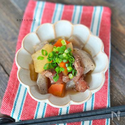 圧力鍋で♪ぷるぷる牛すじ煮込み