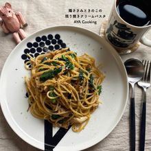 鶏ささみときのこの照り焼きクリームパスタ♪