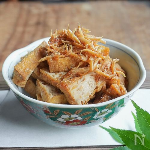 厚揚げと新生姜の甘辛煮