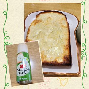 ナムディの作ってみた!投稿(チーズケーキ風トースト　抹茶ラテ風味)