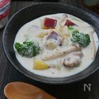 ルウ不要！鶏肉とさつまいもの米粉クリームシチュー