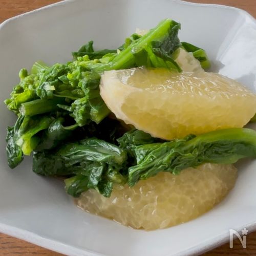 菜の花とぷる甘「はるか」の和えもの