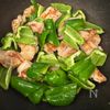 ピーマンたっぷり《てりたま♡チキン》の工程3